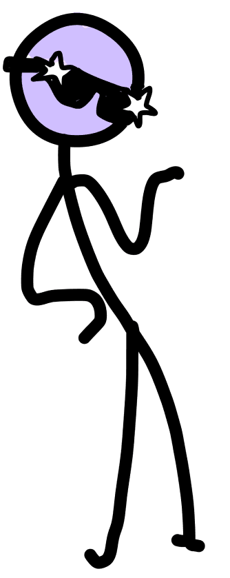 stick figure with sunglasses